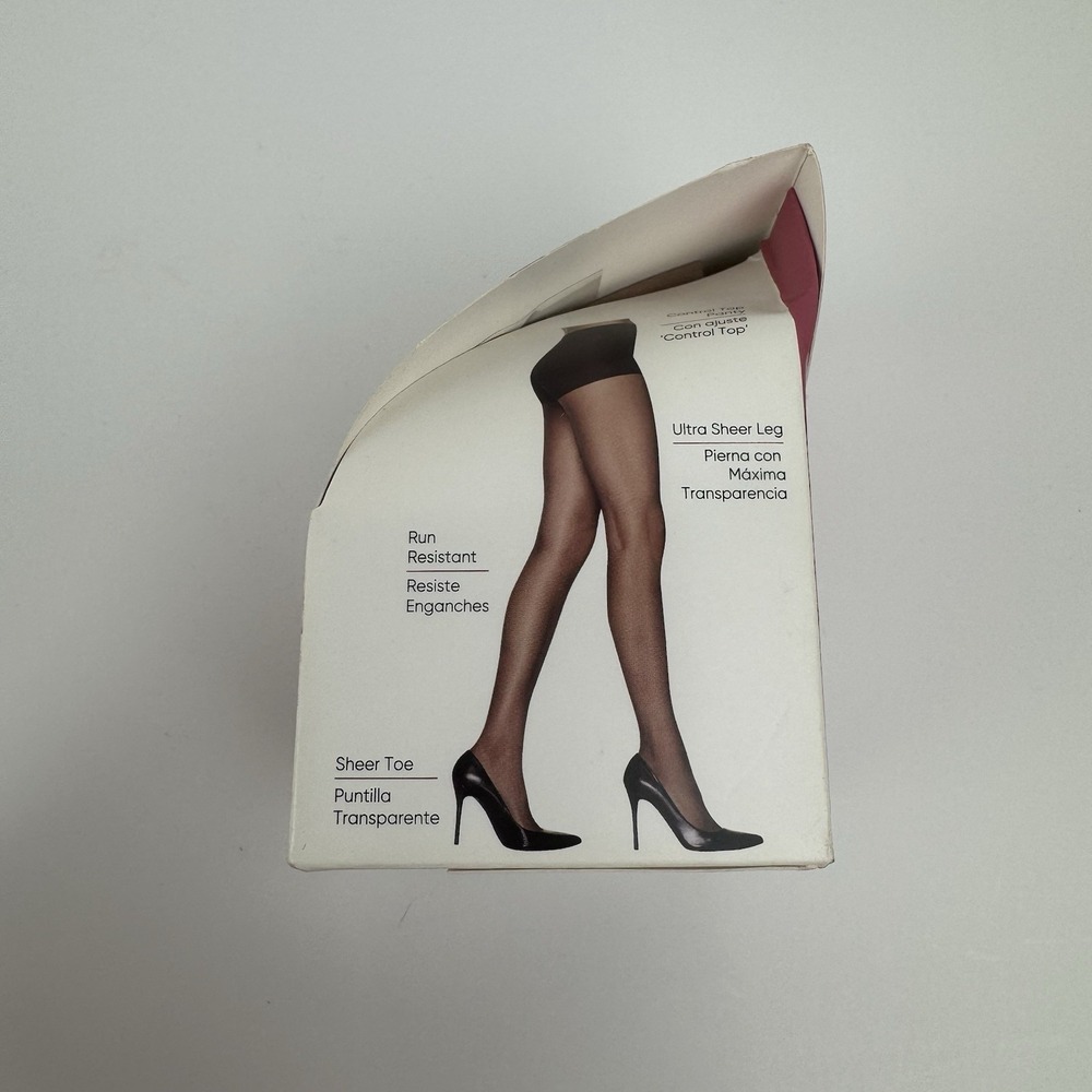 L'eggs Silken Mist Control Top Pantyhose Nude Sz Q 2-Pair New - Picture 6 of 6